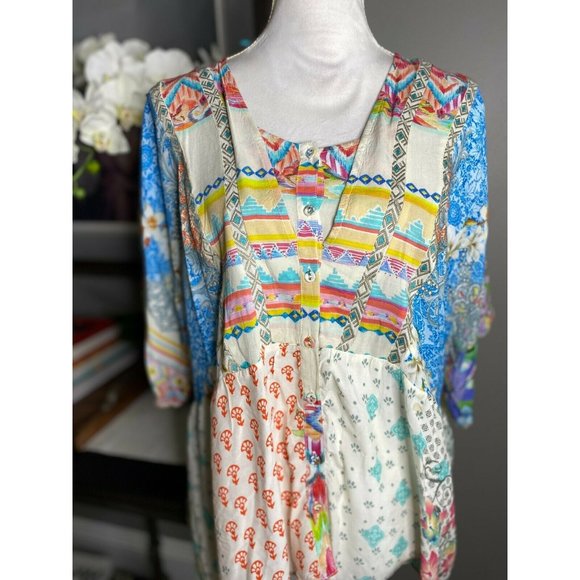 Johnny Was Tops - NEW Johnny Was Amber Button Down Top Large